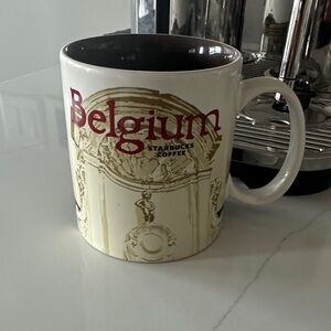 Starbucks Belgium Mug - Cream and Red